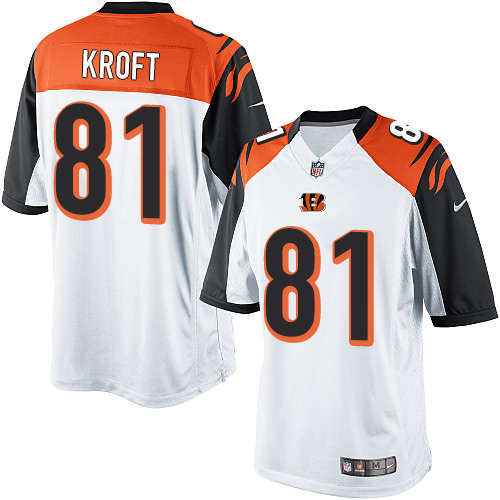 Men's Limited Tyler Kroft Nike Jersey White Road - #81 NFL Cincinnati Bengals